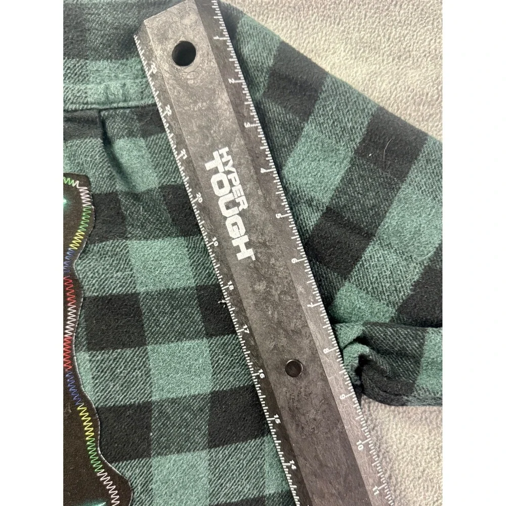 Vans My Hero Academia Deku Custom Plaid Flannel Shirt Mens Large‎ Green Black